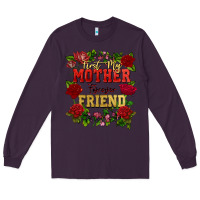 Plum First my mother forever my friend Mother's Day Long Sleeve Tee - FaDigitalArtStudio