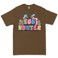 Cacao Egg hunter plate letters Easter Day Premium Tee - HowdyJamesFarm