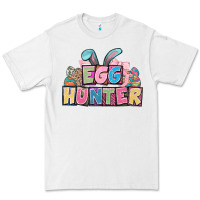 White Egg hunter plate letters Easter Day Premium Tee - HowdyJamesFarm