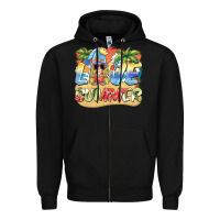 Black love summer gnomes  Background Zipper Hoodie - BarkalooDesign