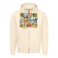 Sandshell love summer gnomes  Background Zipper Hoodie - BarkalooDesign