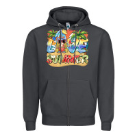 Smoke love summer gnomes  Background Zipper Hoodie - BarkalooDesign