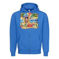 True Royal love summer gnomes  Background Zipper Hoodie - BarkalooDesign