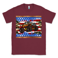 Burgundy monster truck american flag tumbler Classic Tee - Artiststas
