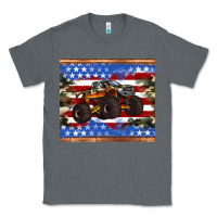 Charcoal Heather monster truck american flag tumbler Classic Tee - Artiststas