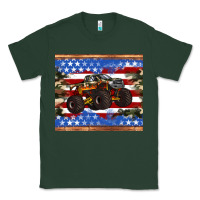 Sports Green monster truck american flag tumbler Classic Tee - Artiststas