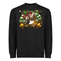 Black christmas donkey candy house Heavyweight Sweatshirt - BarkalooDesign