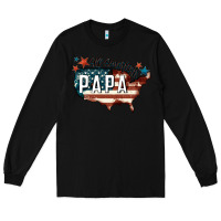 Black all american papa Long Sleeve Tee - FaDigitalArtStudio