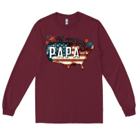 Burgundy all american papa Long Sleeve Tee - FaDigitalArtStudio