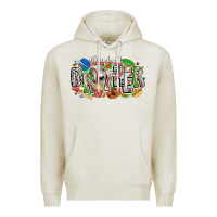 Oatmeal Heather baseball brother Premium Hoodie - CowhideDigitalArt