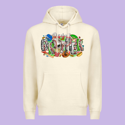 Baseball Brother Premium Hoodie Designed By Cowhidedigitalart