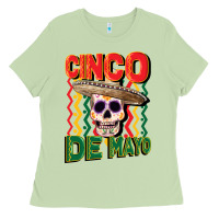 Matcha cinco de mayo with skull Ladies Tee - CowGirlArtShop