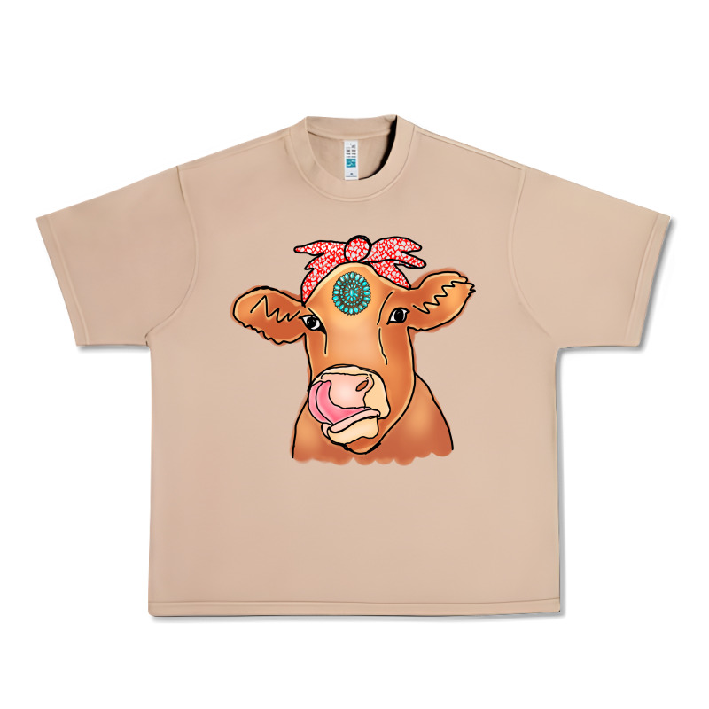 Cow  Turquoise Urban Heavy Tee by CowCowDesign | Teevron