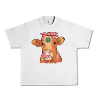 Lunar Rock Cow  Turquoise Urban Heavy Tee - CowCowDesign