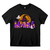 Black Halloween Mama Heavy Core Tee - texasbilliewilder