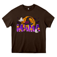 Chocolate Brown Halloween Mama Heavy Core Tee - texasbilliewilder