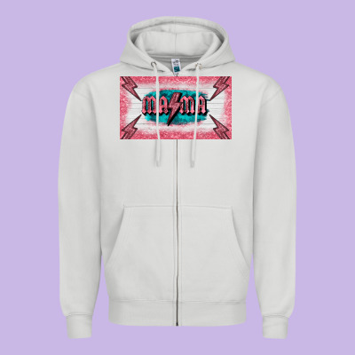 Western Mama Pink Glitter Zipper Hoodie Designed By Barkaloodesign