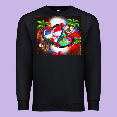 Dominican Republic  Leopard Premium Sweatshirt Designed By Adodesignshop