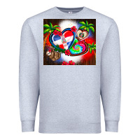 Heather Grey dominican republic  leopard Premium Sweatshirt - AdoDesignShop