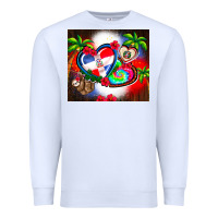 White dominican republic  leopard Premium Sweatshirt - AdoDesignShop