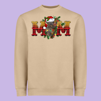 Christmas Koala Mom Heavyweight Sweatshirt Designed By Barkaloodesign