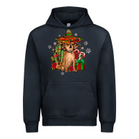 Navy Chihuahua Christmas Urban Hoodie - JahusDesignShop