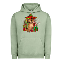 Pigment Oil Green Chihuahua Christmas Urban Hoodie - JahusDesignShop