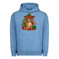 Pigment Pebble Blue Chihuahua Christmas Urban Hoodie - JahusDesignShop