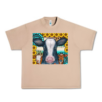 Burro Cows Gemstone Sunflowers Tumbler Urban Heavy Tee - CowCowDesign