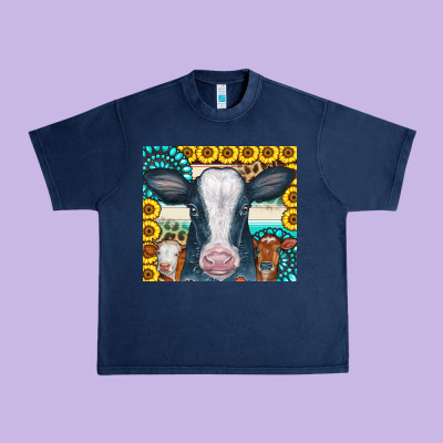 Cows Gemstone Sunflowers Tumbler Urban Heavy Tee Designed By Cowcowdesign