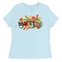 Baby Blue cinco de mayo maestra Ladies Tee - CowGirlArtShop