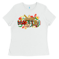 White cinco de mayo maestra Ladies Tee - CowGirlArtShop