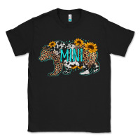 Black baby bear mini sunflowers leopard cowhide mother's day Classic Tee - Jasminsmagicworld