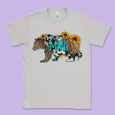 Baby Bear Mini Sunflowers Leopard Cowhide Mother's Day Classic Tee Designed By Jasminsmagicworld