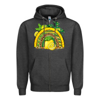 Charcoal Heather lemon  rainbow Zipper Hoodie - BarkalooDesign