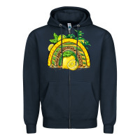 Navy lemon  rainbow Zipper Hoodie - BarkalooDesign