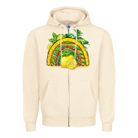 Sandshell lemon  rainbow Zipper Hoodie - BarkalooDesign