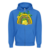 True Royal lemon  rainbow Zipper Hoodie - BarkalooDesign