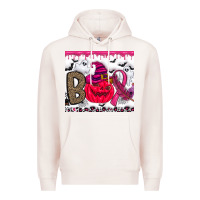 Pale Pink Boo october Premium Hoodie - CowhideDigitalArt