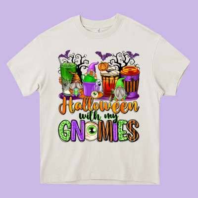 Halloween With My Gnomies Coffee Cups Heavy Core Tee Designed By Texasbilliewilder