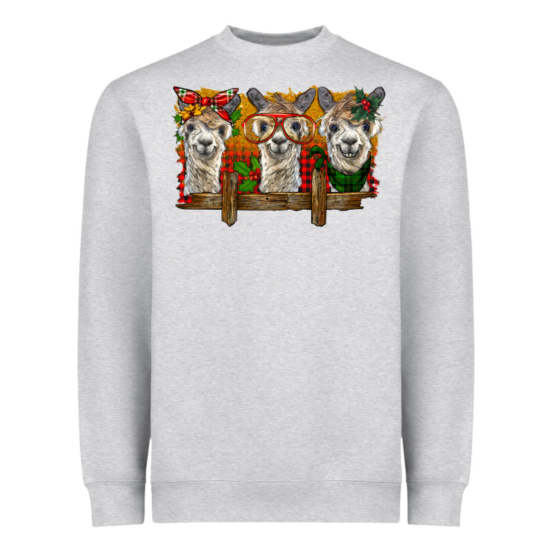 Christmas Alpacas Heavyweight Sweatshirt by BarkalooDesign | Teevron