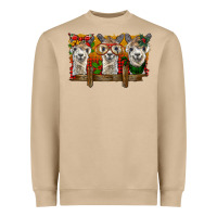 Mushroom Christmas alpacas Heavyweight Sweatshirt - BarkalooDesign