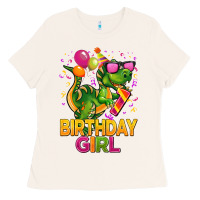 Bone 1st birthday girl t rex pink Ladies Tee - CowGirlArtShop