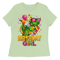 Matcha 1st birthday girl t rex pink Ladies Tee - CowGirlArtShop