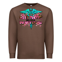 Chestnut floral nurse custom name Premium Sweatshirt - AdoDesignShop