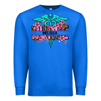 True Royal floral nurse custom name Premium Sweatshirt - AdoDesignShop