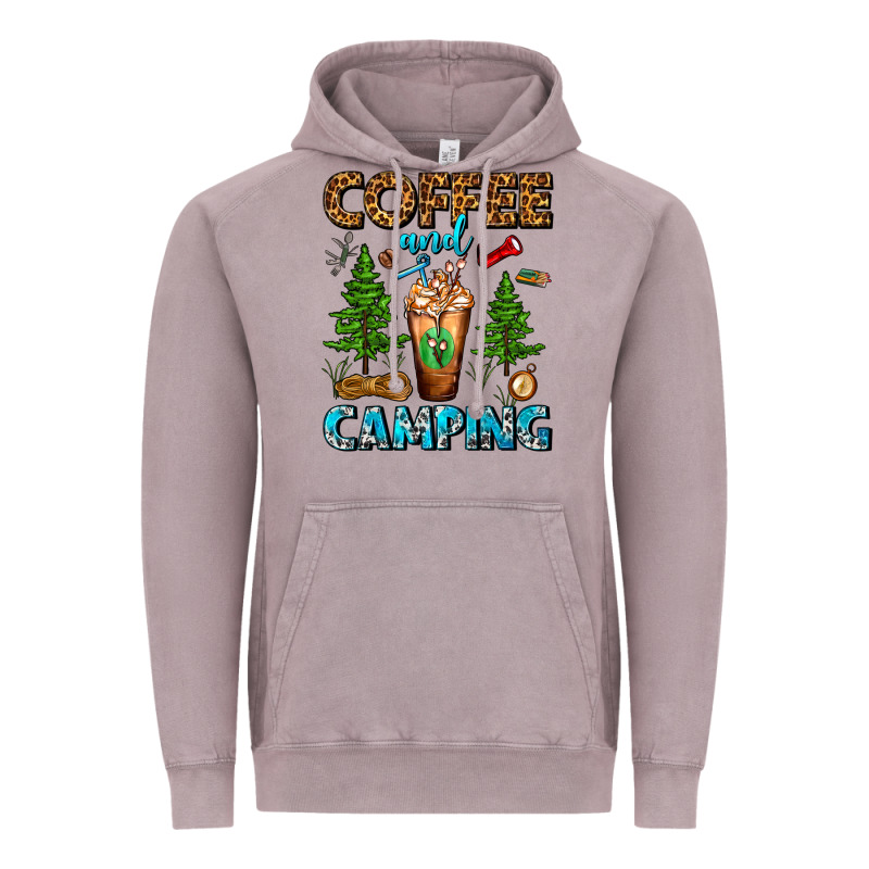 Coffee And Camping Frappe Vintage Hoodie by FaDigitalArtStudio | Teevron