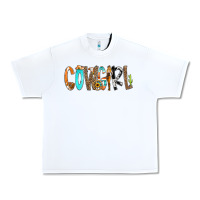 White Cowgirl Min Urban Heavy Tee - CowCowDesign