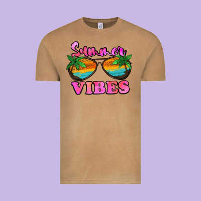 Summer Vibes Vintage Tee Designed By Jasminsmagicworld