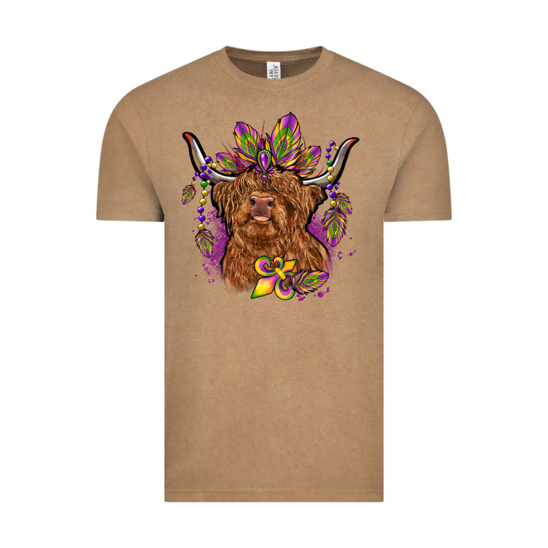 Mardi Gras Cow Vintage Tee by OliviaCreatesArt | Teevron